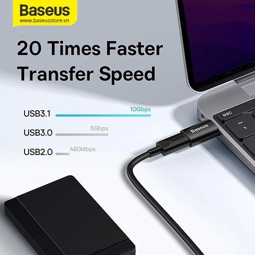 Đầu chuyển USB 3.1 sang Type C Baseus Ingenuity Series Mini OTG ( Hàng Chính Hãng)