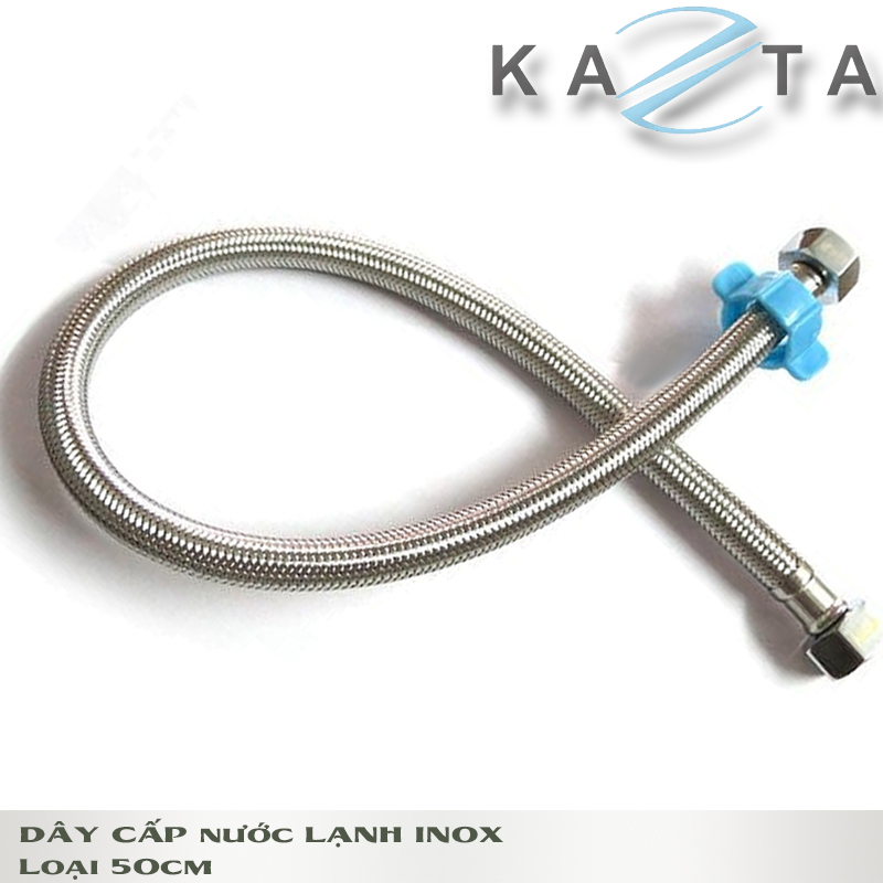Dây cấp nước lạnh KAZTA KZ-DI50L inox cao cấp 50cm