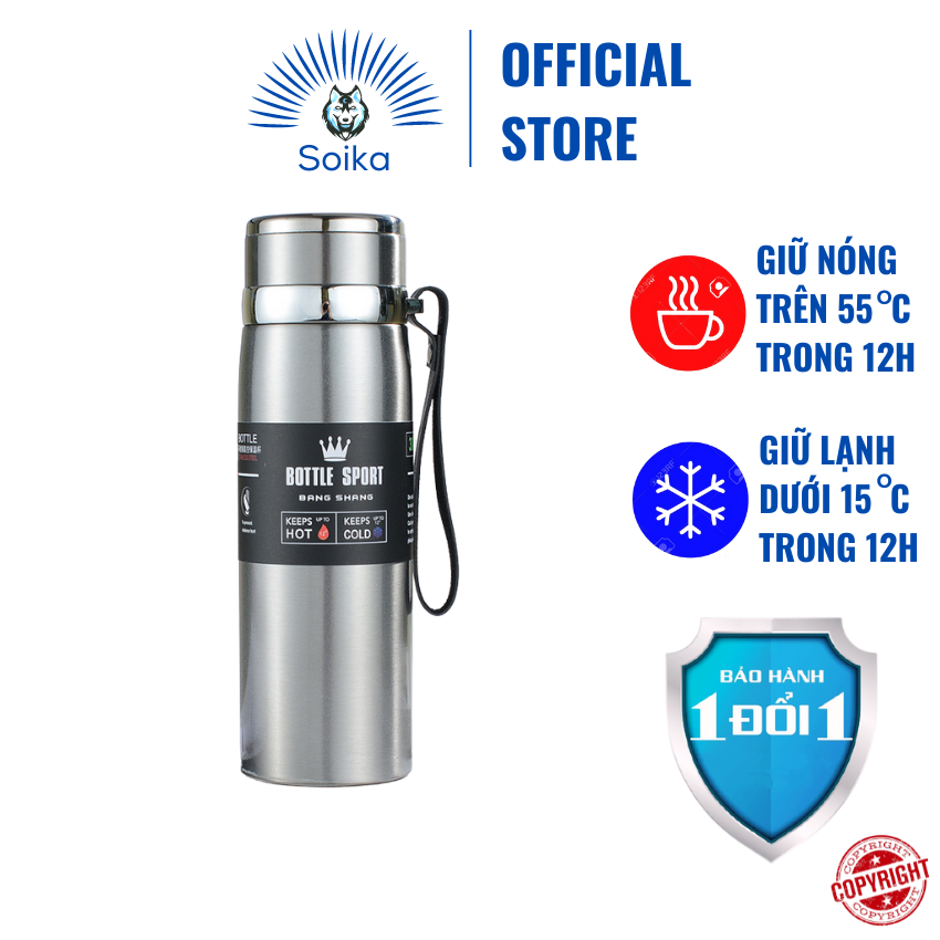 Bình Giữ Nhiệt SOIKA SB091 Inox 316 Cách Nhiệt Chân Không Nhiều Màu Nhiều Dung Tích