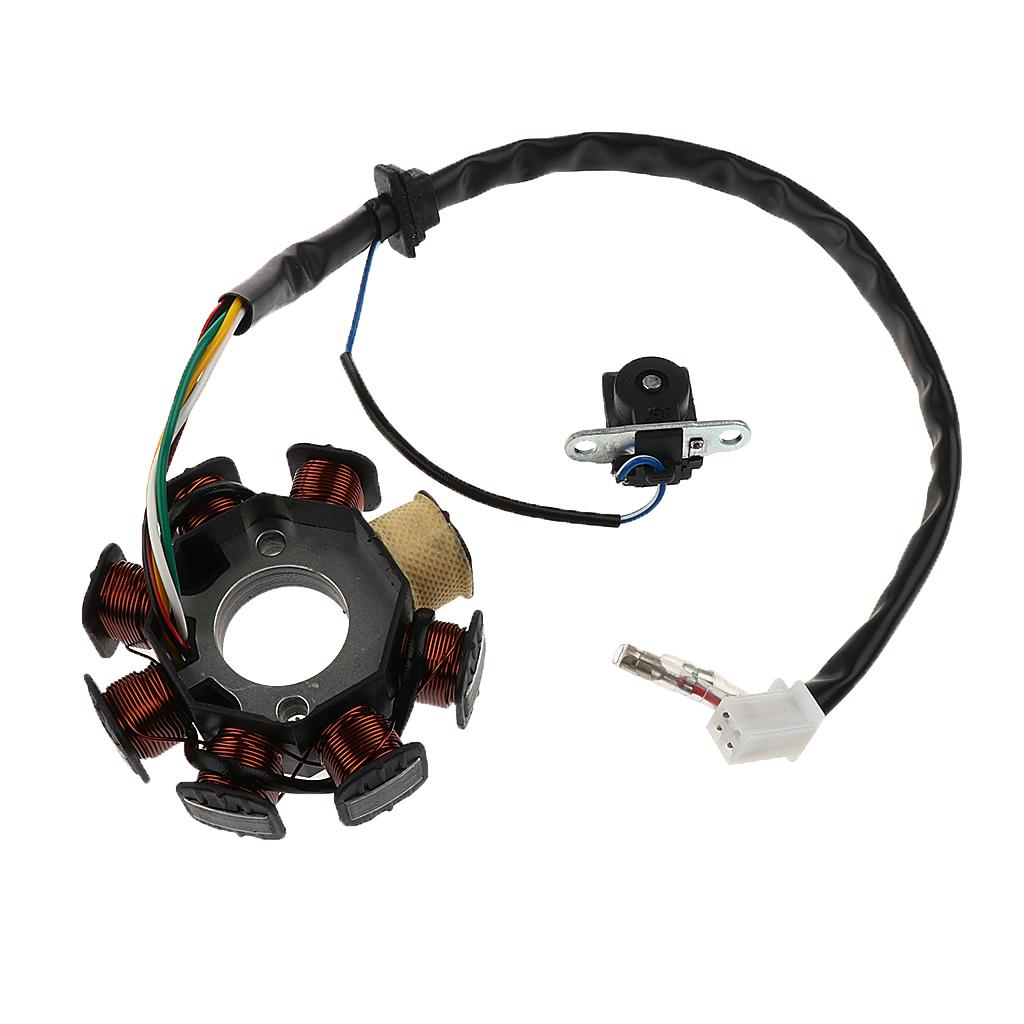 Stator MAGNETO 8 For Chinese GY6 Engine DC Scooter moped
