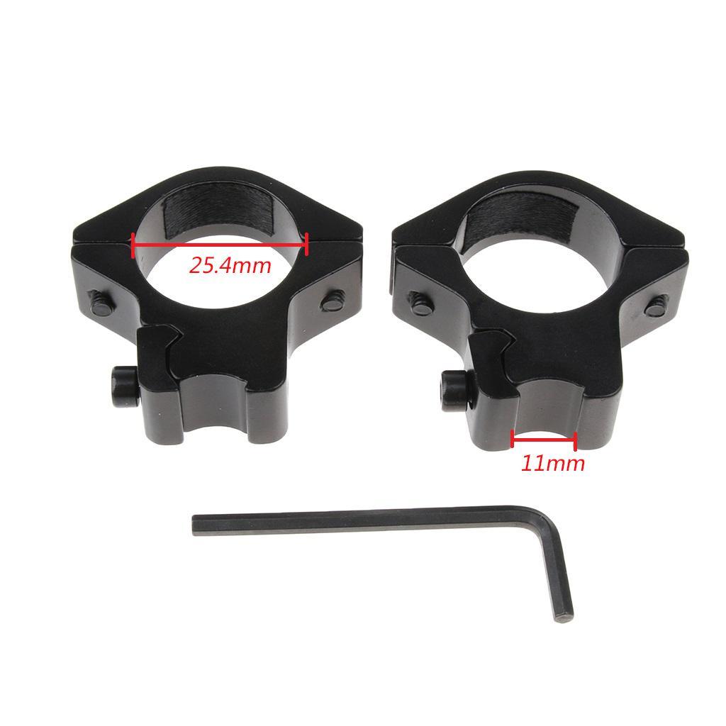 25.4mm 1" Scope Mount Rings Fits for 11mm Rail Low -DZ02