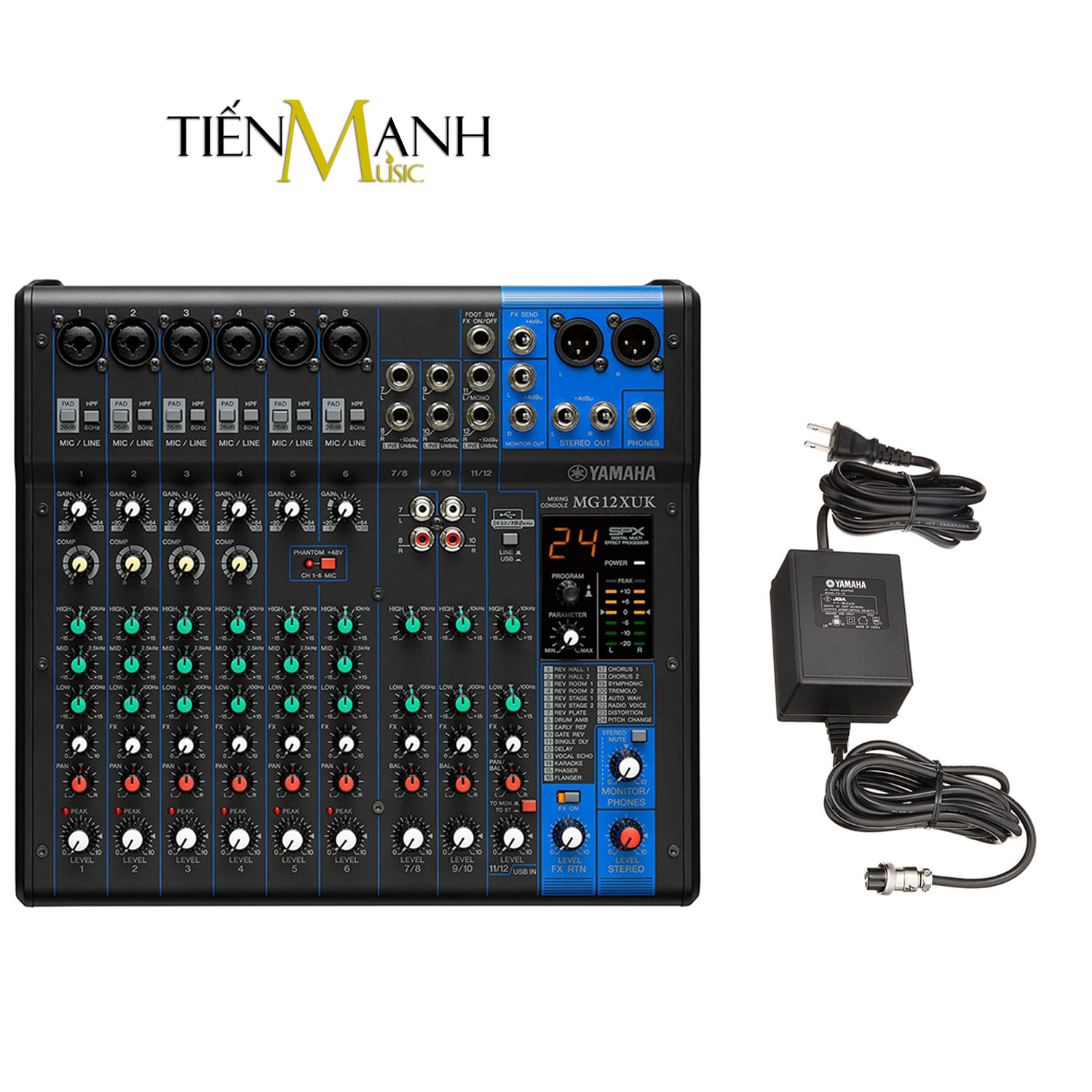 Yamaha MG12XUK Soundcard kiêm Bàn Trộn Mixer Interface Compact Stereo Mixing Console Phòng Thu Studio Mix MG12 Hàng Chính Hãng - Kèm Móng Gẩy DreamMaker