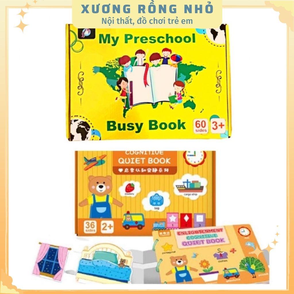 Học liệu bóc dán montessori 17, 31 chủ đề giáo dục sớm thông minh cho bé, bảng bận rộn quiet book, busy board