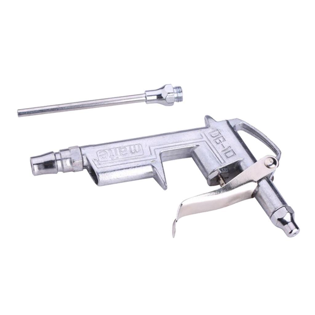 Air Compressor Dust Blow Gun Duster Trigger Handle Alloy Nozzle Long Spout