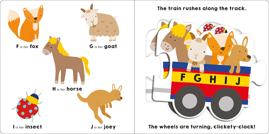 Puzzle And Play: Alphabet Train: A Press-Out Puzzle Book!