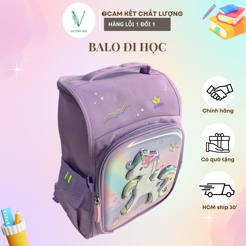 Balo Cặp Đi Học Chống Gù học si Cấp 1 Tiểu học Trai Gái Siêu Nhẹ Phi Hành Gia Pony Spiderman 6-7-8-9-10 tuổi-VICTORY-838