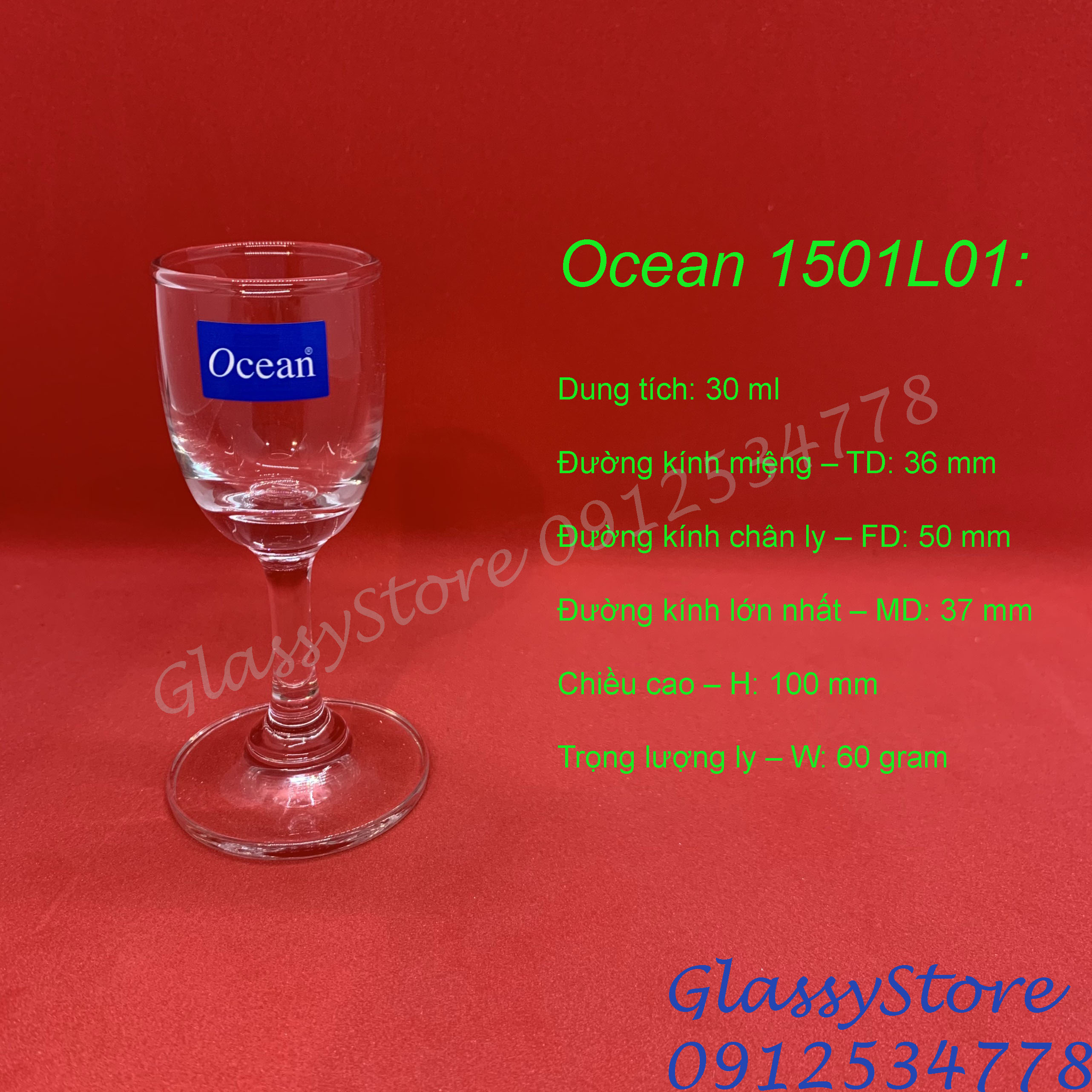 Ly rượu thủy tinh Ocean Classic Liqueur 1501L01 / 1501L02 - Hàng chính hãng