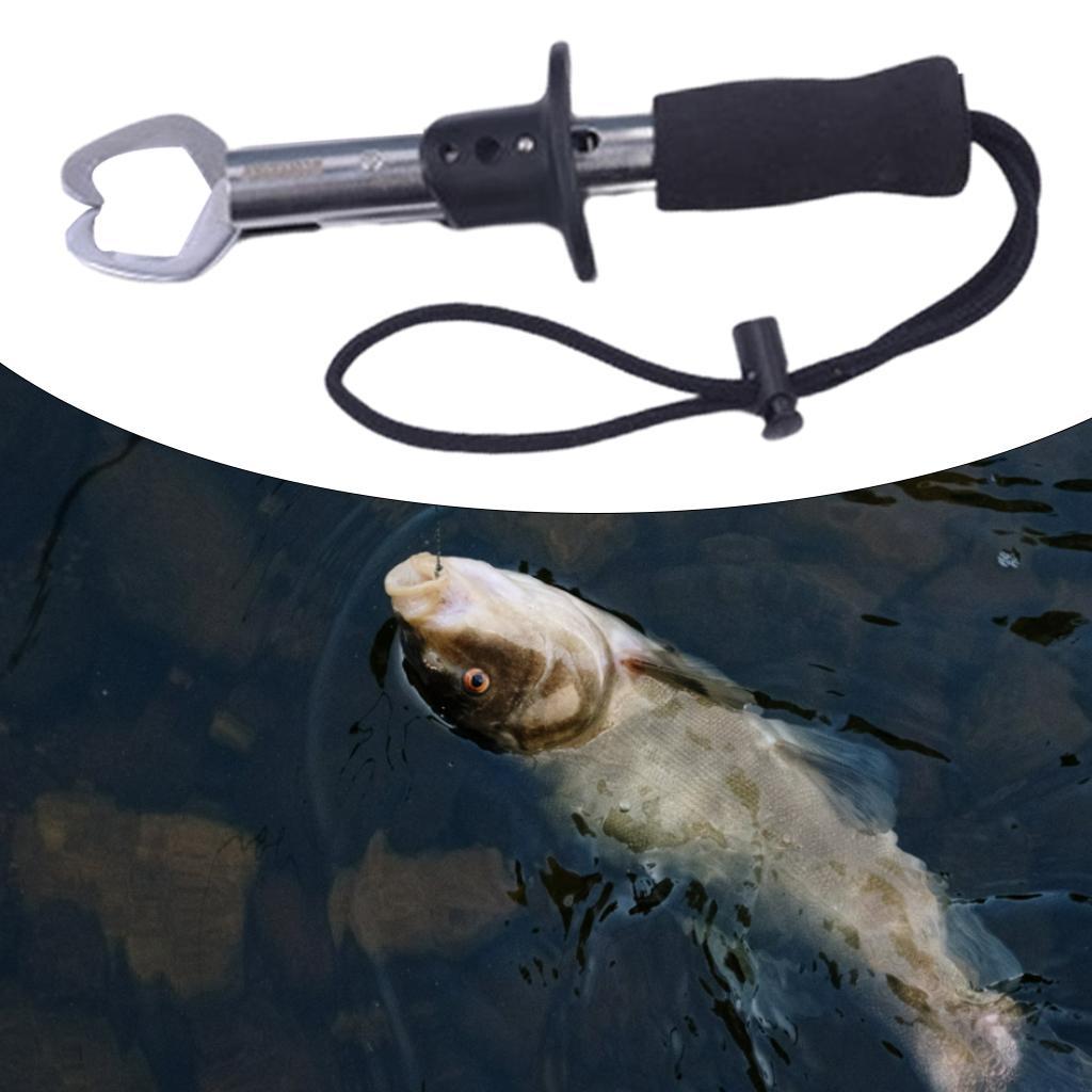 Fish Lip Gripper 15KG with Scale Ruler Fishing Lip Gripper Tool 175x19mm