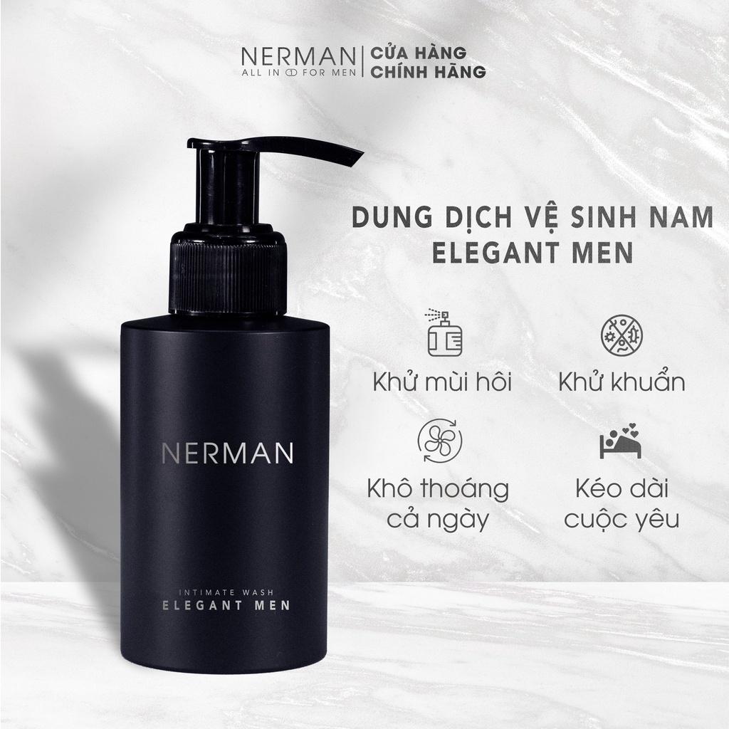 COMBO 2 Dung dịch vệ sinh nam giới Nerman Elegant Men Nerman hương nước hoa cao cấp 100ml/chai