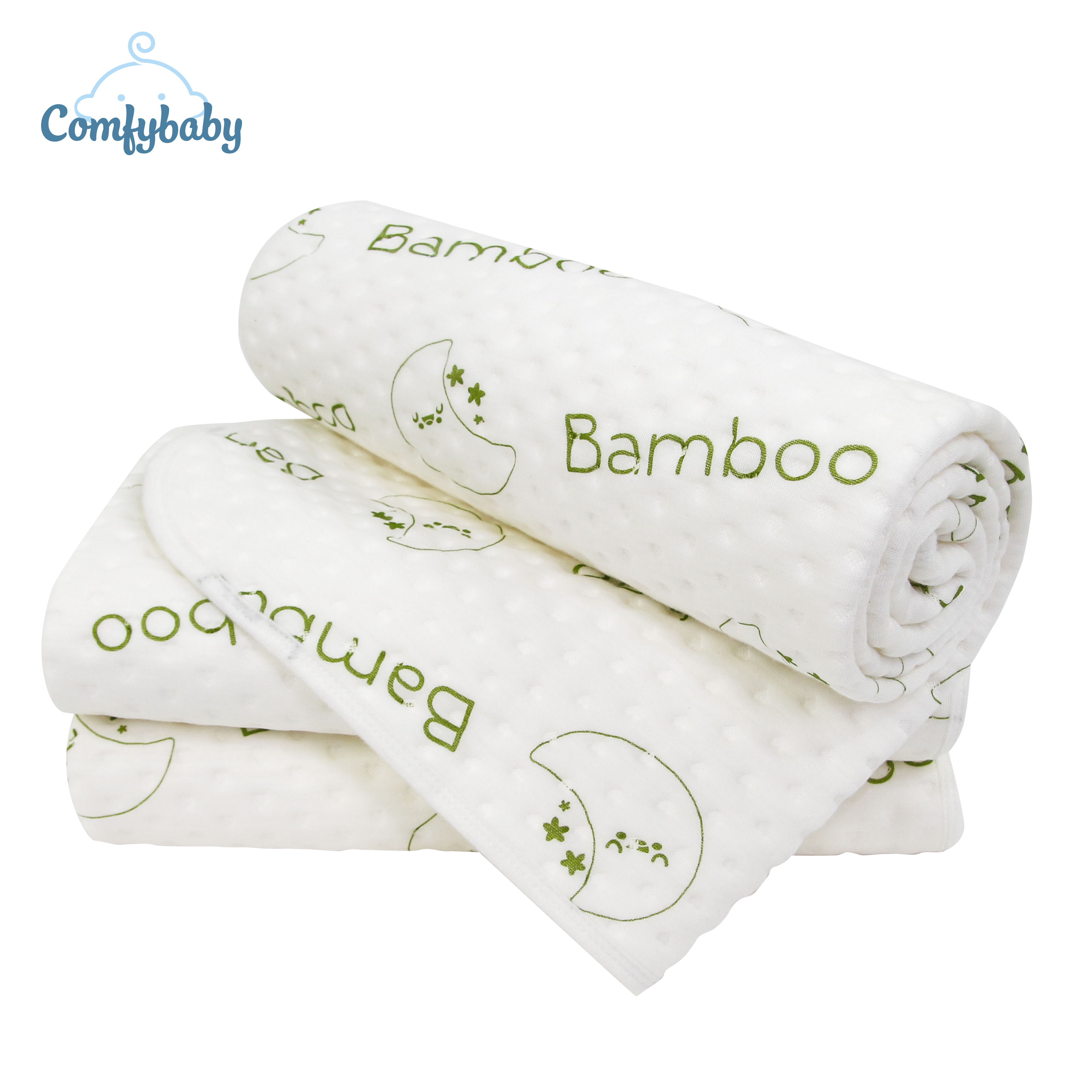 Tấm lót chống thấm thay tã cho bé 4 lớp 100% Sợi Tre Bamboo / Organic cotton (Cotton hữu cơ) thoáng khí, chống thấm nước Comfybaby