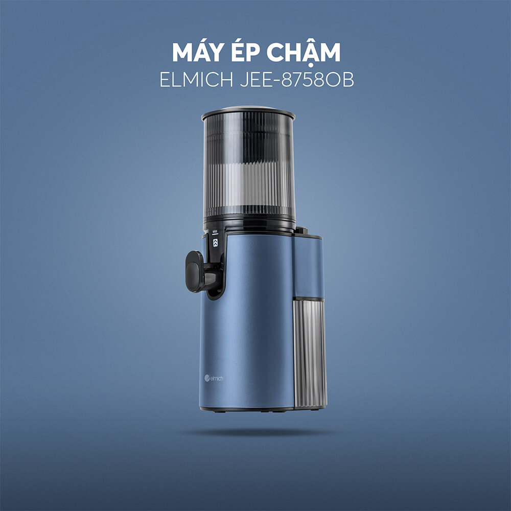 Máy ép chậm Elmich JEE-8758, công suất 240W, bảo toàn dưỡng chất, giữ trọn hương vị, ép kiệt bã tới 98% - Hàng Chính Hãng