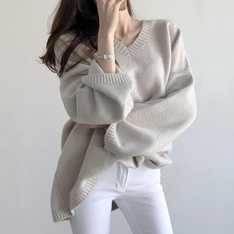 Áo len rộng dáng dài ulzzang
