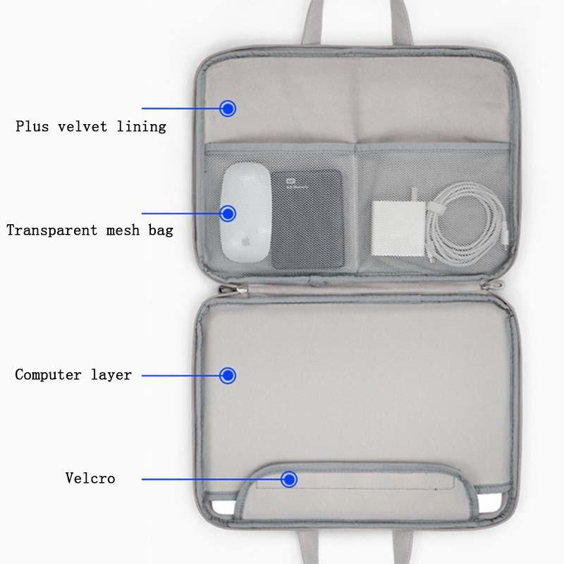 Thời Trang Laptop Chất Liệu Da PU Cao Cấp 12 14 15.6 17 Inch Cho Macbook Air Di Động Chống Nước Túi Đựng Máy Tính Xách Tay Nữ Tay Nữ Cầm Tay nam