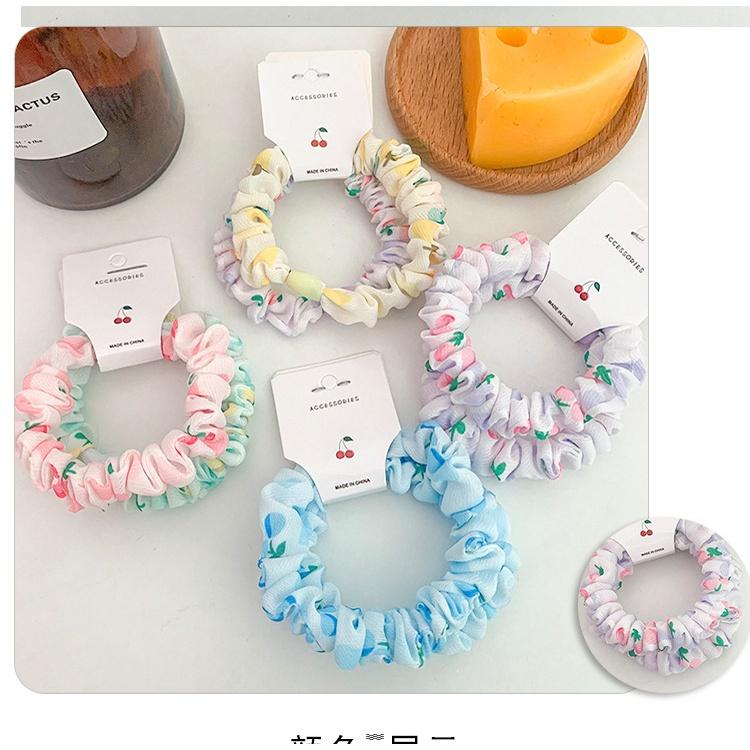 Dây cột tóc vải scrunchies nhỏ hình trái cây siêu dễ thương phiên bản Hàn Quốc DS1