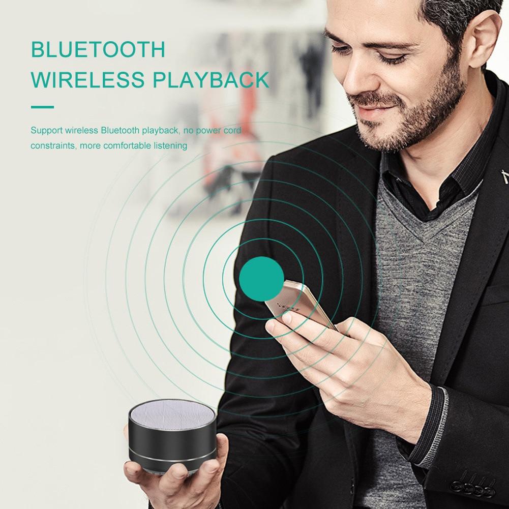 Loa Bluetooth không dây A10 Loa siêu trầm bằng thép cỡ nhỏ Loa Bluetooth thẻ quà tặng mini di động Màu sắc Màu sắc: Đen