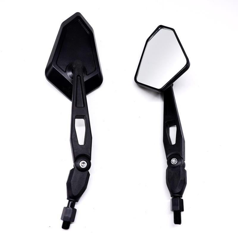 Gương Chiếu Hậu Góc Rộng 10mm Màu Đen Chuyên Dụng Cho Xe Mô Tô Honda Yamaha Kawasaki