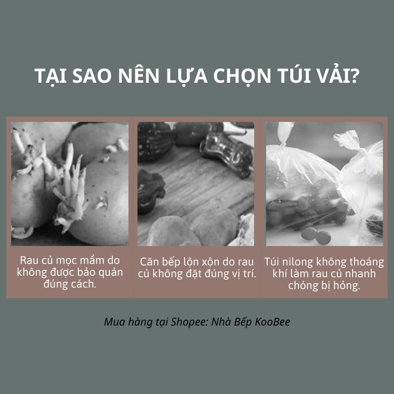 Túi lưới treo đựng hành tỏi rau củ nhà bếp - Túi đi siêu thị, đi chợ Simple Life thân thiện bảo vệ môi trường