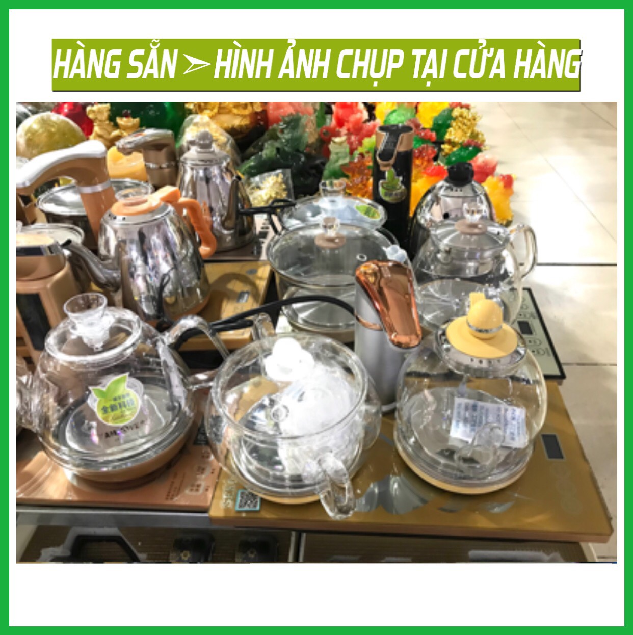 Bếp Điện Đun Nước Pha Trà Tại Bàn Thông Minh Tự Động,Thuỷ Tinh cabosilicat chịu nhiệt - F92 Màu Vàng Nhạt