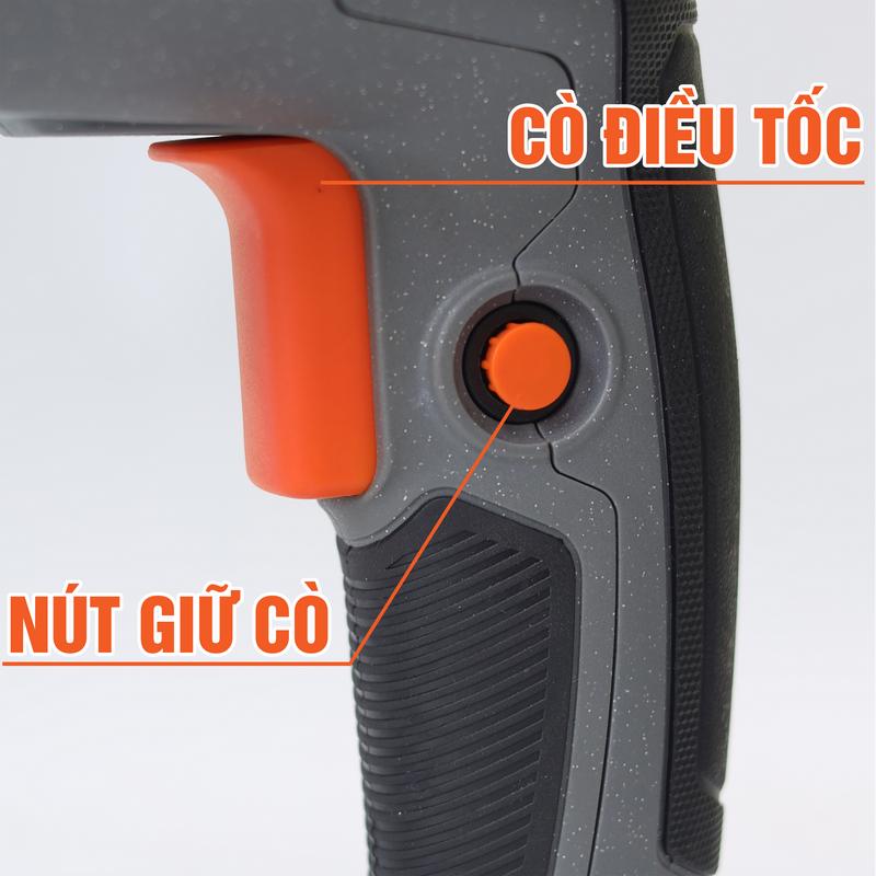 Máy Khoan Đục Bê Tông 3 Chức Năng Dùng Điện 220V Workfix - WF-RH1200AVS - Công Suất 1200W - Có Giảm Rung AVS - Động Cơ Từ Lõi Đồng Bao Khỏe, Bao bền bỉ