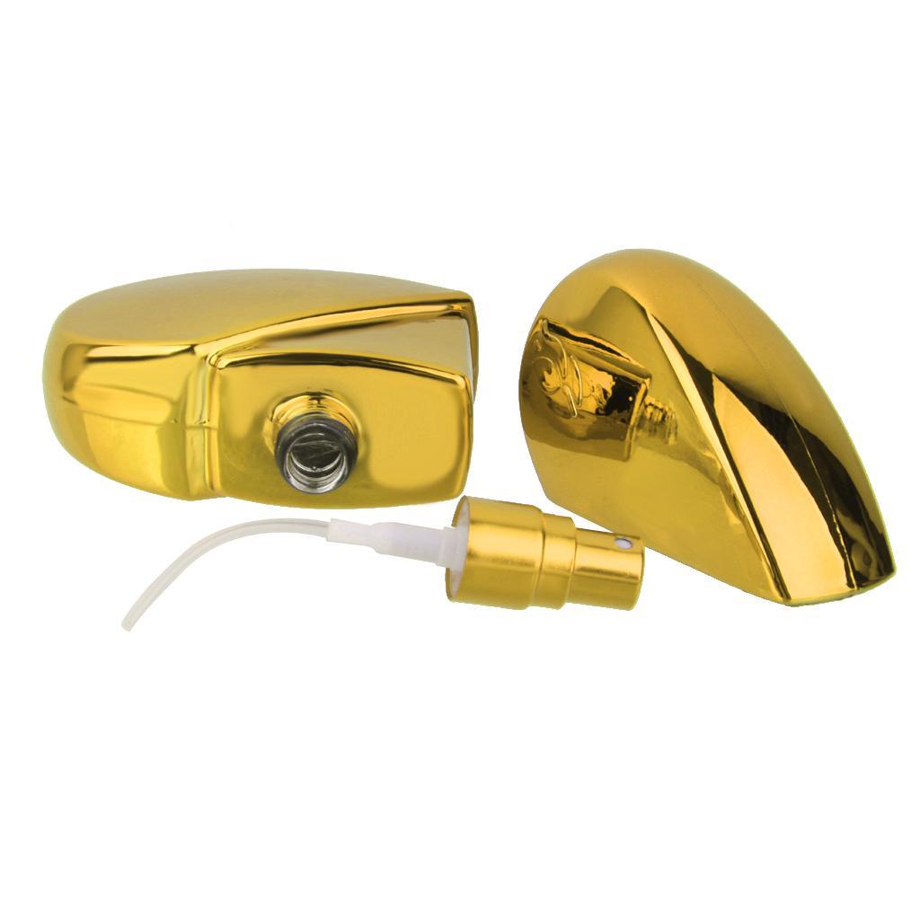 2X Heart Shape Empty Perfume Bottle Plastic Fragrance Scent Atomizer 25ml Gold
