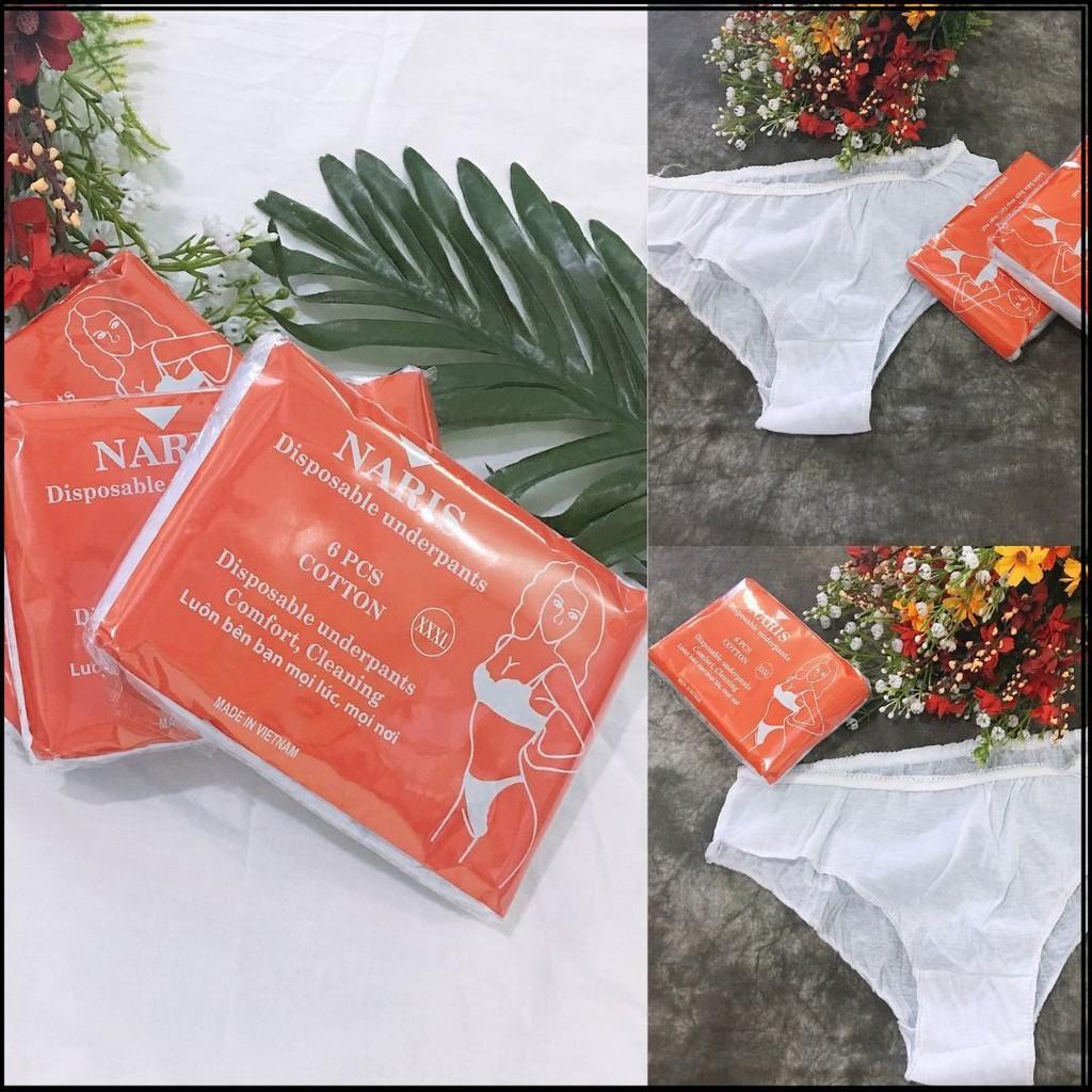 Combo 3 BỊCH QUẦN LÓT GIẤY VẢI COTTON Mỗi bịch 6 cái