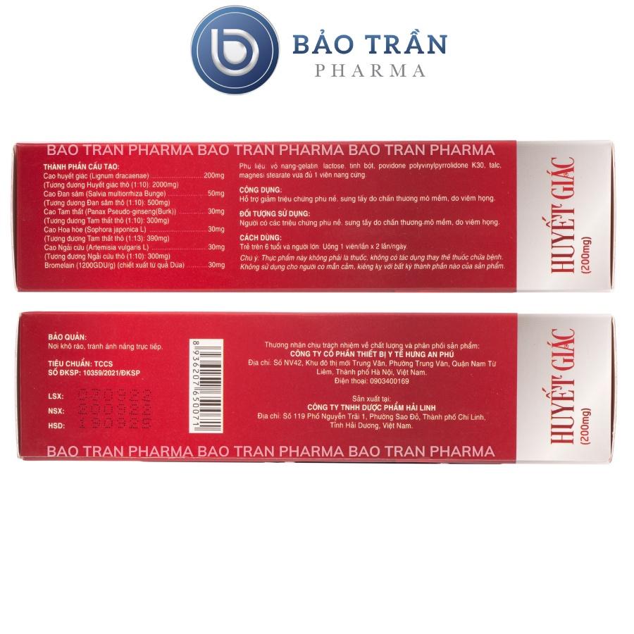 Viên uống Cao Huyết Giác giảm phù nề, sưng tấy do chấn thương mô mềm