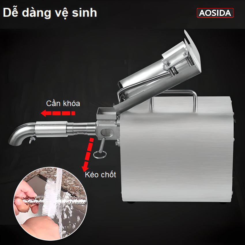 Máy ép dầu thực vật nóng và lạnh thương hiệu cao cấp AOSIDA 888A - Công suất cực đại: 1000W - Hàng Nhập Khẩu