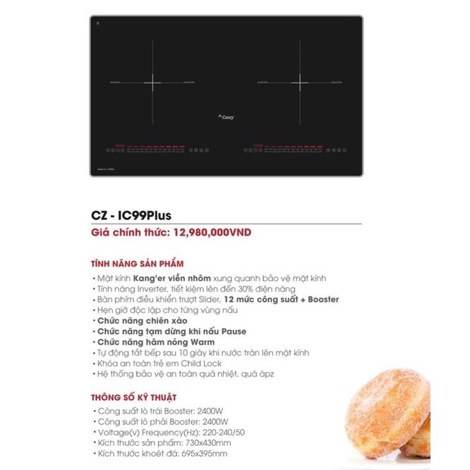 Bếp từ NĂM Bếp từ đôi CANZY CZ IC99PLUS, Canzy IC99 Plus Công nghệ mạch Châu Âu