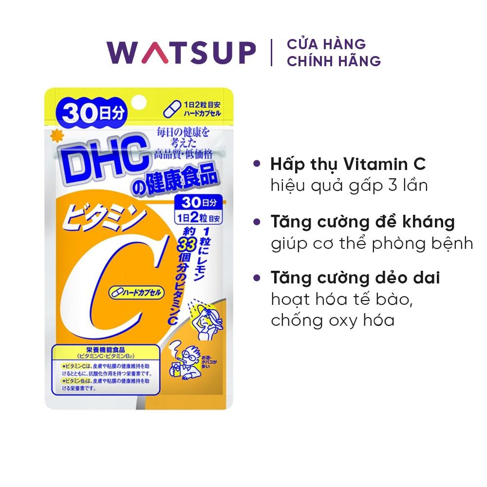 DHC VITAMIN C HARD CAPSULE - Viên uống bổ sung vitamin C, tăng cường sức đề kháng cho cơ thể