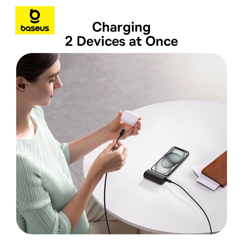 Pin Sạc Dự Phòng Mini Baseus Compact Fast Charging Power Bank Type-C Edition 5000mAh 20W - Hàng chính hãng