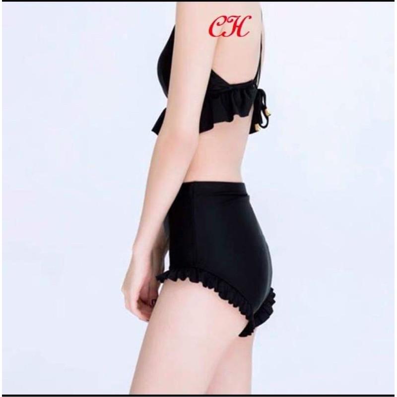 Sét bikini rua bèo áo dây có độn ngực COH588