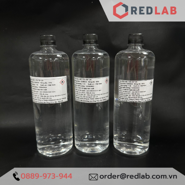 Cồn 70 độ, 90 độ, 96 độ hãng CEMACO Việt Nam, 70% 90% 96% Ethanol