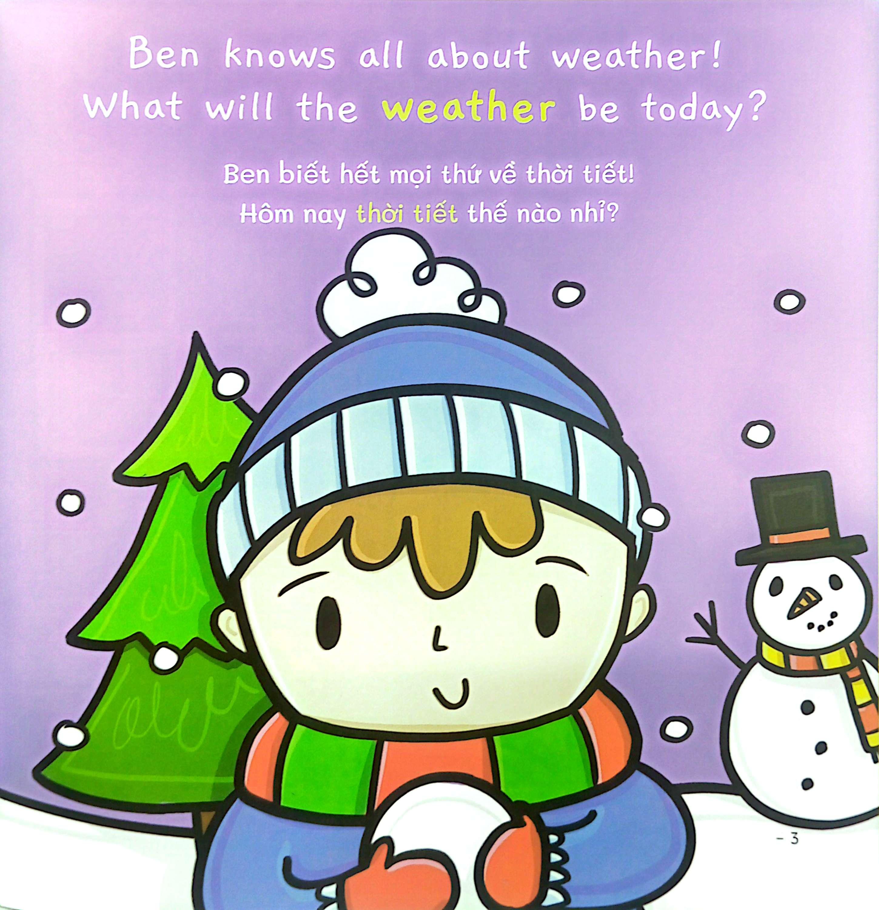 Sách - Ehon Song Ngữ Việt-Anh - My World - Thế Giới Quanh Em - Weather - Thời Tiết