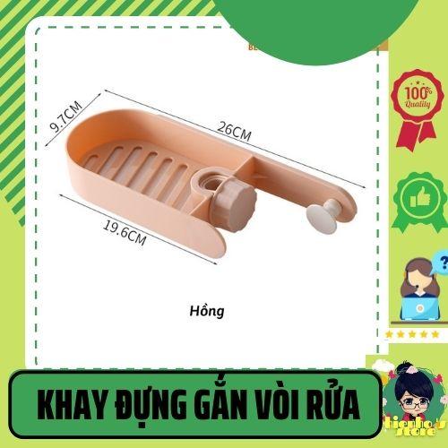 Khay Nhựa Cao Cấp Gắn Vòi Chậu Rửa Chén Để Xà Phòng, Cọ Rửa Bát Đĩa Nước Rửa Chén Bát HH0039