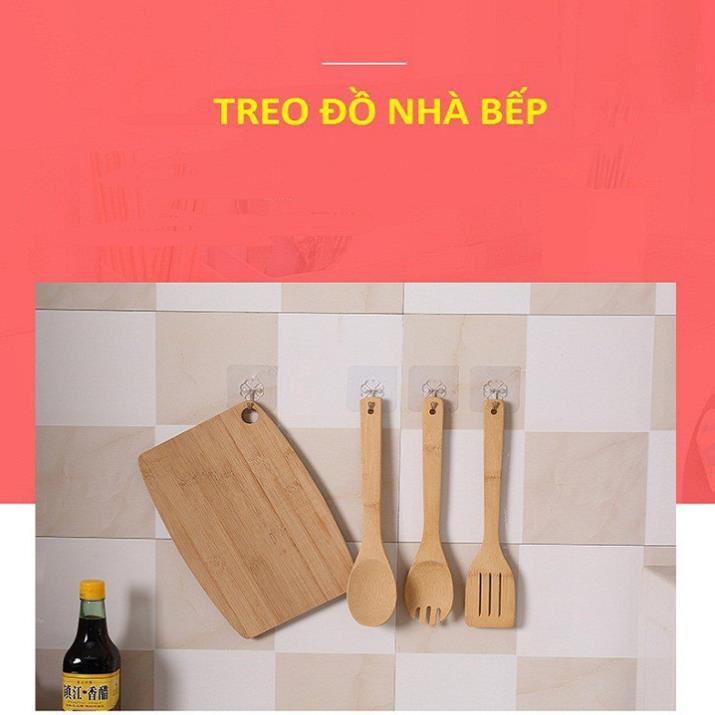 800 đồng Móc dán tường siêu dính trong suốt chịu lực tốt, móc treo đồ tiện dụng 6x6 cm - Minhstore66