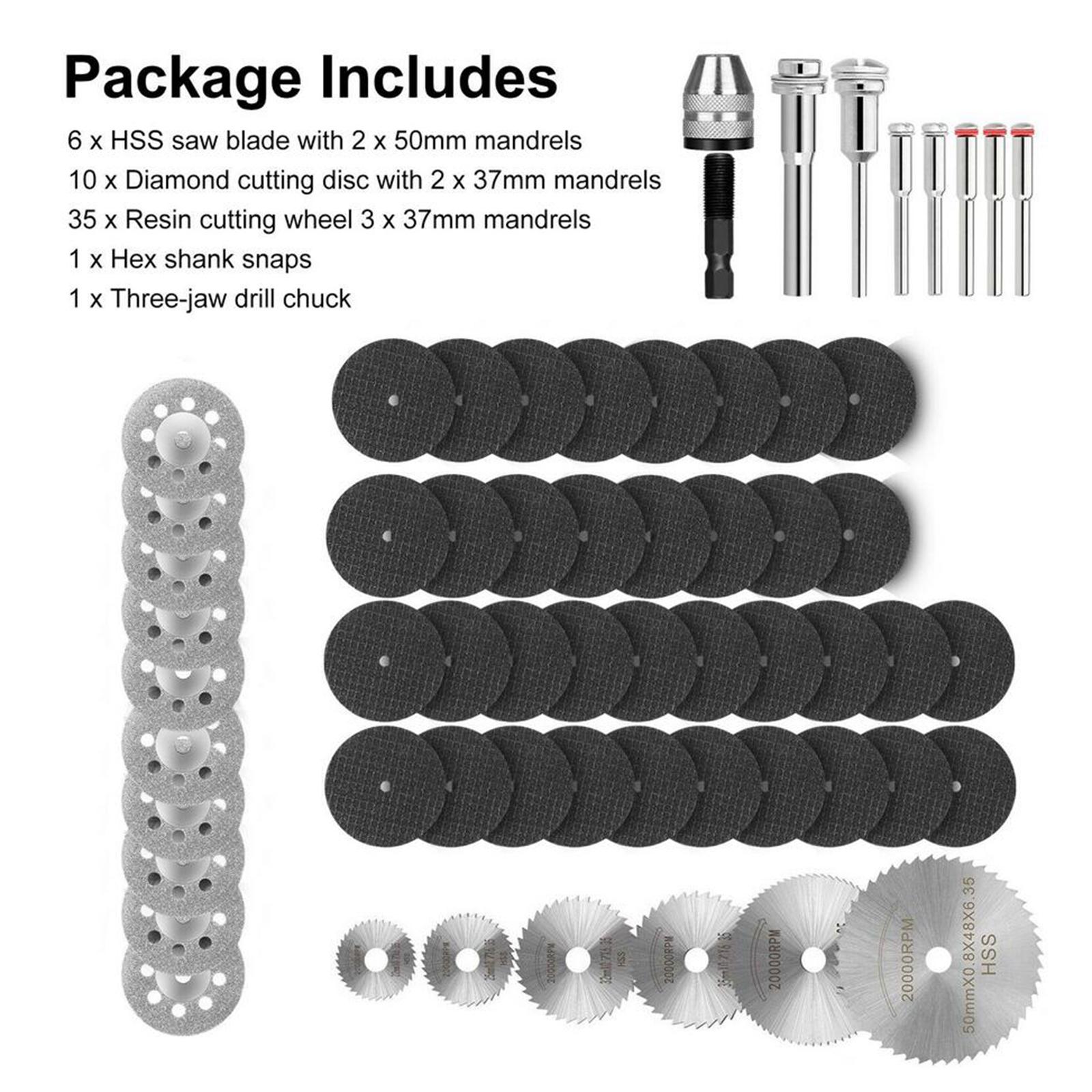 Diamond Cutting Wheel And HSS Saw Blade Cutting Stones Glass Woodworking
