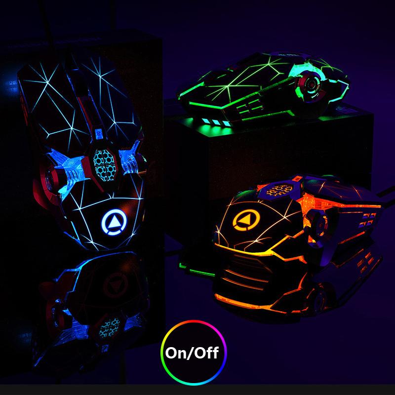 Pro Chuột Chơi Game Mause 7 Nút DPI Có Thể Điều Chỉnh Quang Máy Tính LED Chuột USB Game Có Dây Cáp Chuột Cho Máy Tính laptop Game Thủ