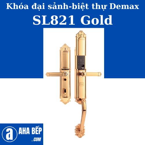 Khóa Đại Sảnh - Biệt Thự Demax SL821 Gold - APP WIFI. Hàng Chính Hãng