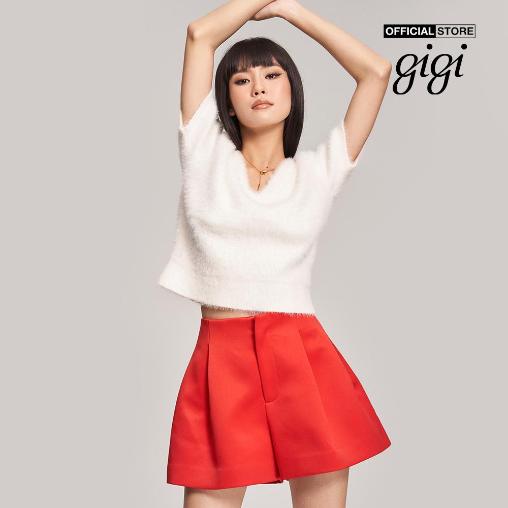 GIGI - Áo len nữ tay ngắn cổ V nữ tính G1303K222711