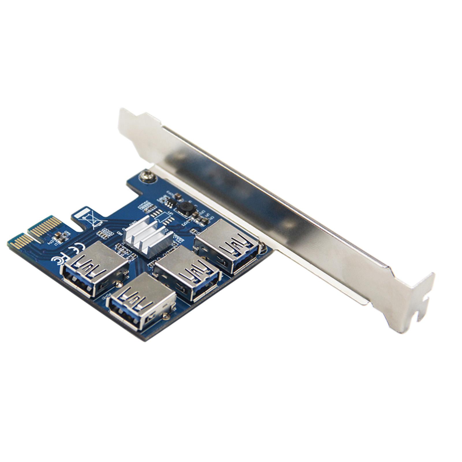 USB 3.0 PCI-E 1X to 16X Riser Card Adapter for BTC Miner PC Desktop