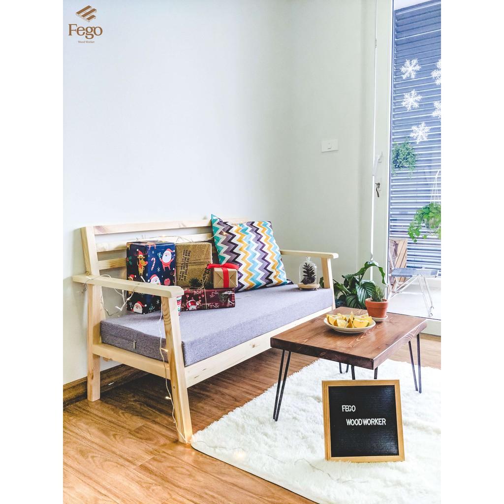 Ghế sofa phòng khách / Ghế sofa gỗ tiếp khách kèm đệm