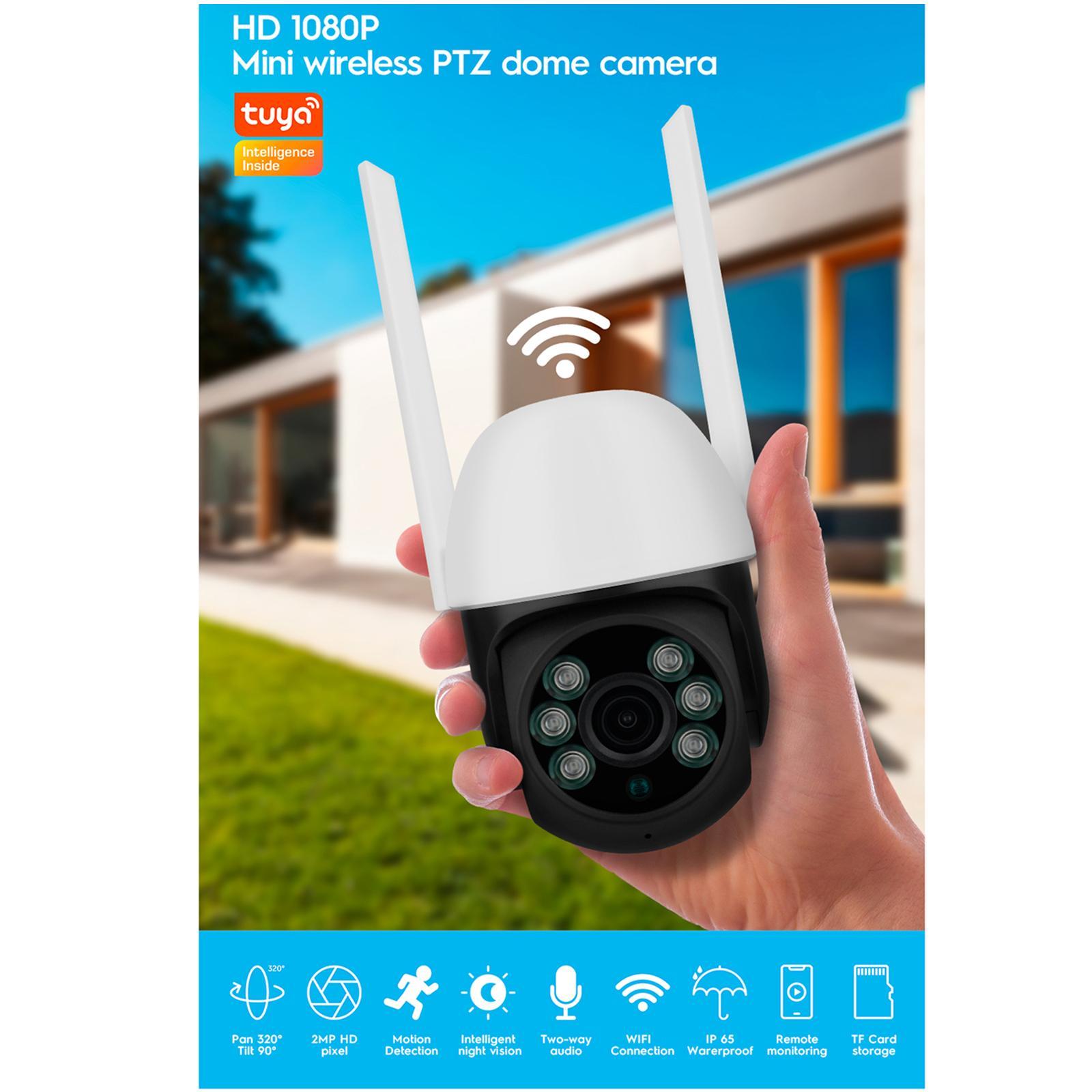 Outdoor Camera Wireless WiFi Home Plug-Eu Weatherproof Pan Tile