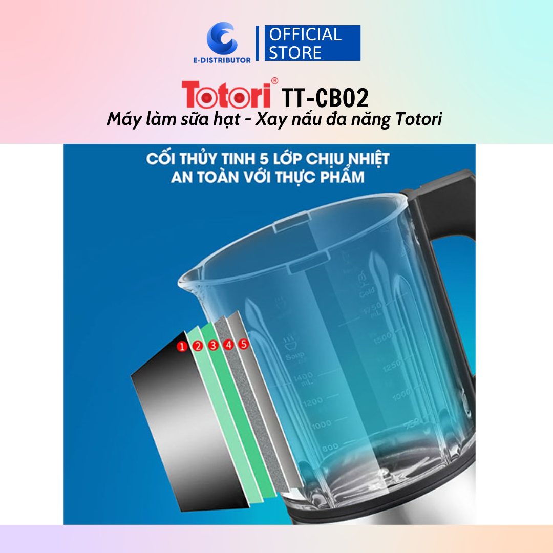 Máy làm sữa hạt - xay nấu đa năng Totori TT-CB02 - Hàng chính hãng