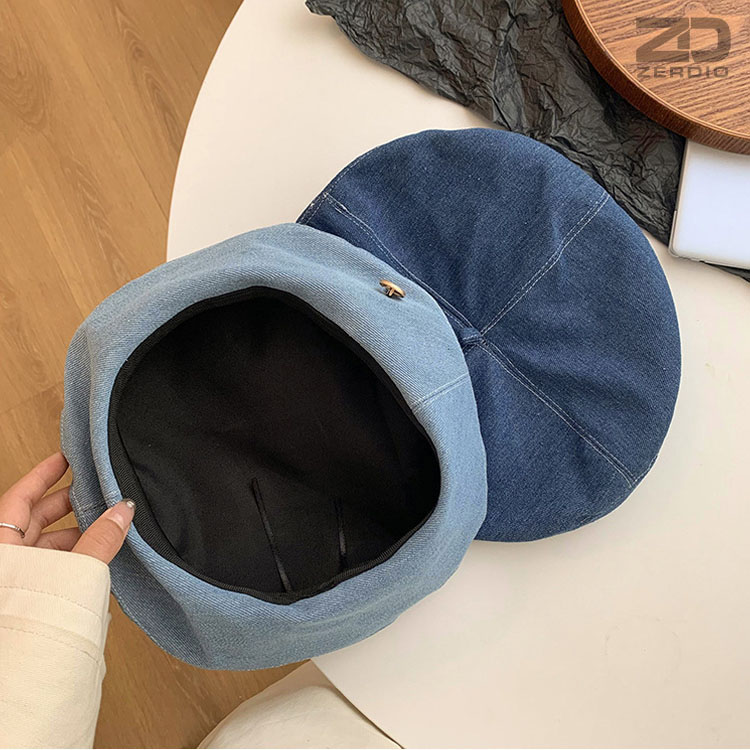 Mũ Nồi Nữ Denim, Nón Beret Phong Cách Hàn Quốc MNN015