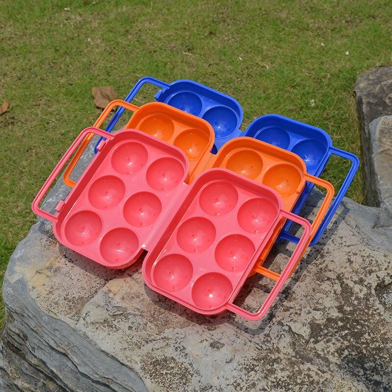 Olding Egg Storage Tray Box For 6 Eggs Outdoor Camping Picnic BBQ Portable Carton Holder Carrier Waterproof Shockproof Supplies