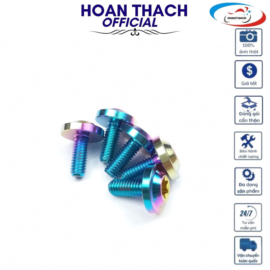 Ốc Gr5 Titan Dù 6L15 7 Màu dùng cho nhiều dòng xe SP016343 (giá 1con)