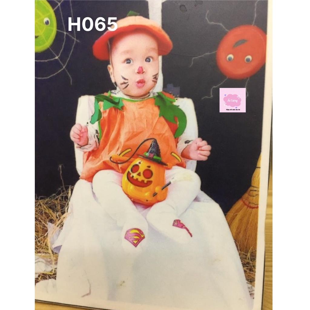 Set bộ bí ngô dễ thương chun bo gấu hoá trang Halloween
