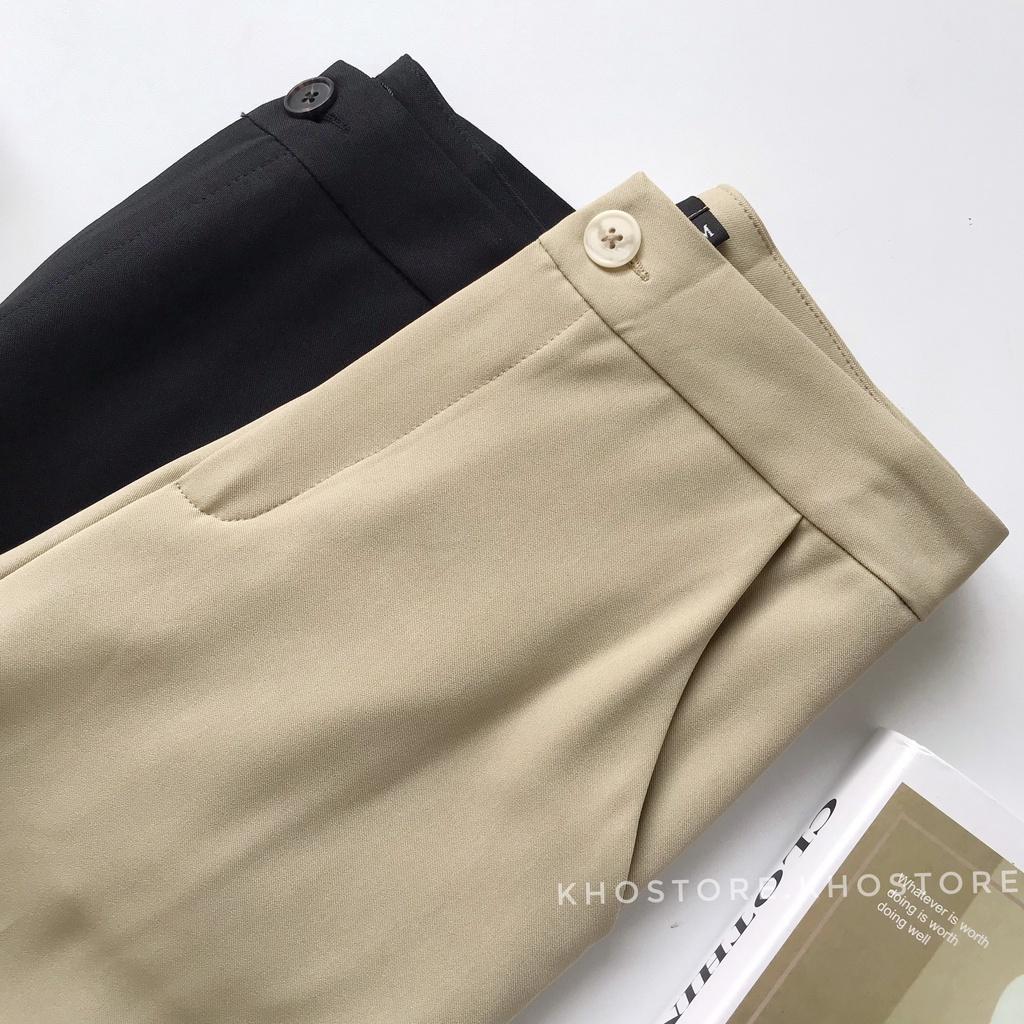 Quần baggy nữ lưng cạp cao, phom cơ bản tôn dáng, chất vải không nhăn, quần công sở nữ đẹp hàng thiết kế, ảnh tự chụp