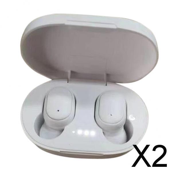 2xA6S TWS Airdots Headset Bluetooth5.0 Earphone Headphone Stereo Earbuds White