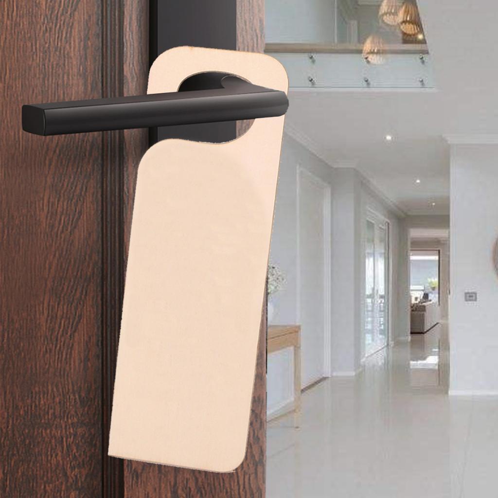 12pcs Unfinished Wood Door Knob Hangers DIY Craft Hanging Disturb Plaque
